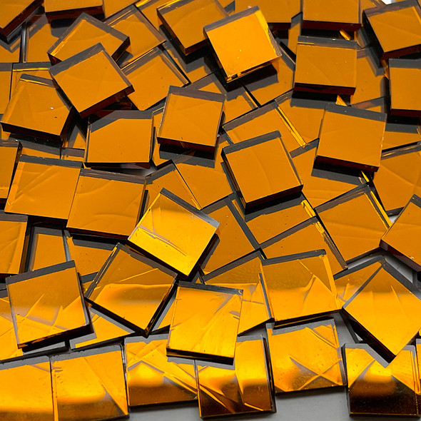 NEW Burnt Orange Mirror Glass Mosaic Tiles