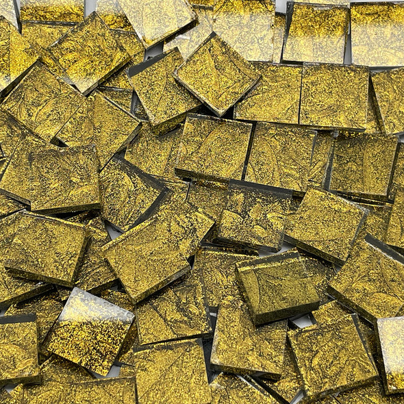 NEW Gold Sparkle Van Gogh Stained Glass Mosaic Tiles