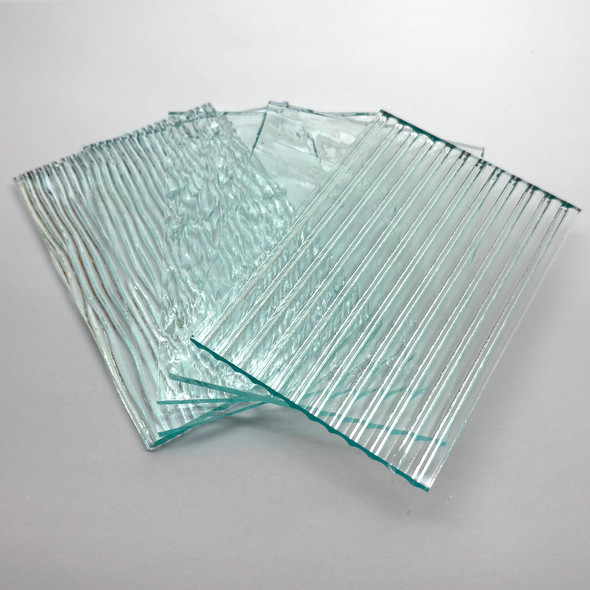 5pc Stained Glass Variety Pack, 4" x 2.75", CLEAR Mix