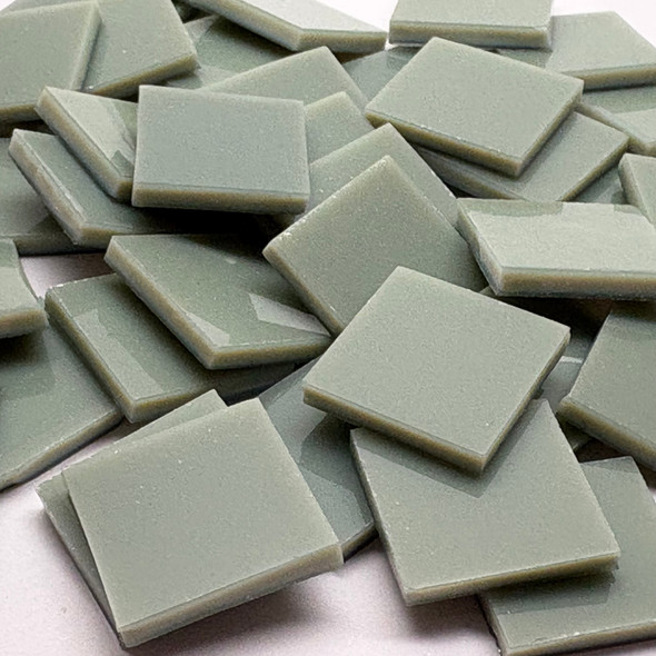 GGG 3/4" x 3/4" Celadon Green Opal Stained Glass Mosaic Tiles COE 96 (40 tiles)