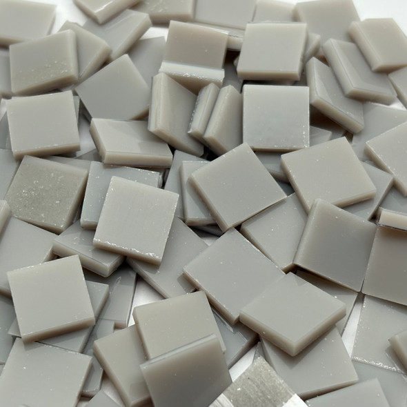 GGG 1/2" x 1/2" Stone Gray Opal Stained Glass Mosaic Tiles COE 96 (100 tiles)