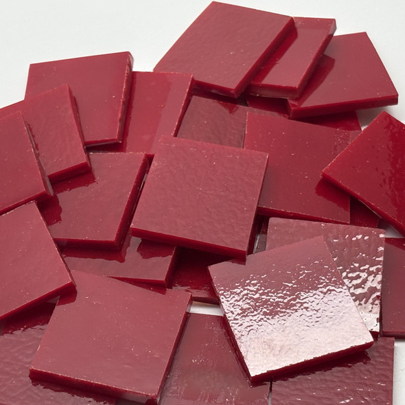 GGG 1" x 1" Black Cherry Opal Stained Glass Mosaic Tiles COE 96 (25 tiles)