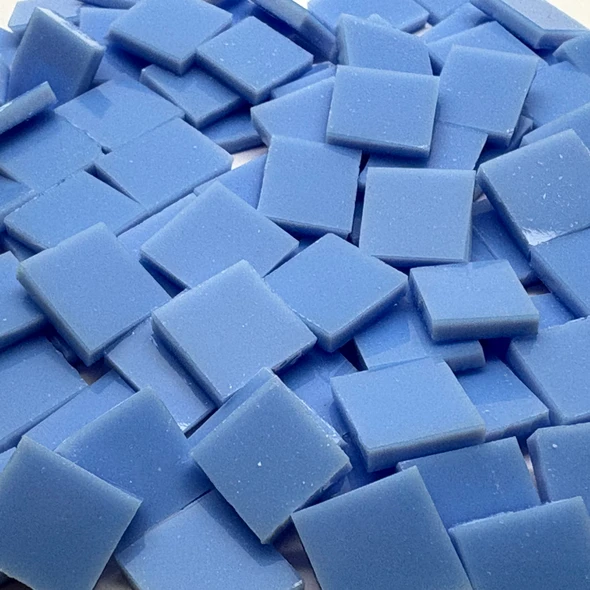 GGG 1/2" x 1/2" Hydrangea Blue Opal Stained Glass Mosaic Tiles COE 96 (100 tiles)