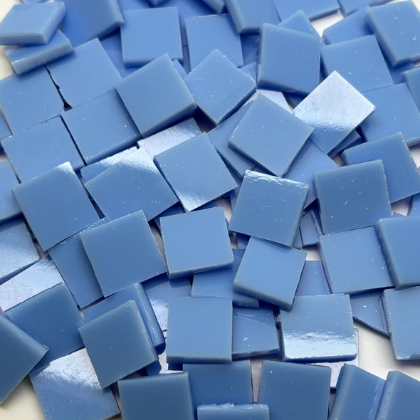 GGG 1/2" x 1/2" Hydrangea Blue Opal Stained Glass Mosaic Tiles COE 96 (100 tiles)