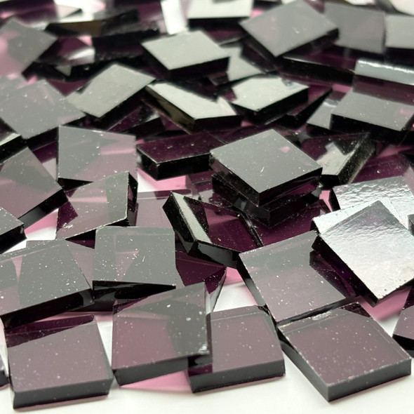 GGG 1/2" x 1/2" Violet Translucent Stained Glass Mosaic Tiles COE 96 (100 tiles)
