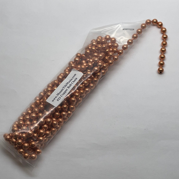 #13 Copper Ball Chain, 10 feet