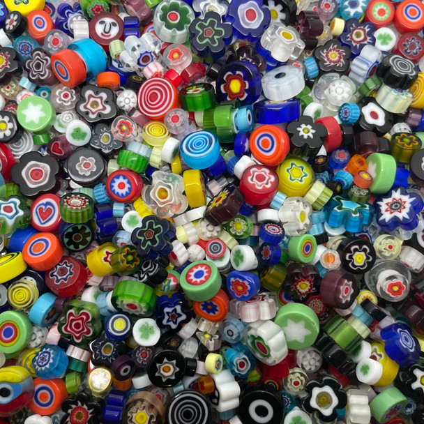 1 oz Flowery Millefiori Glass Mix