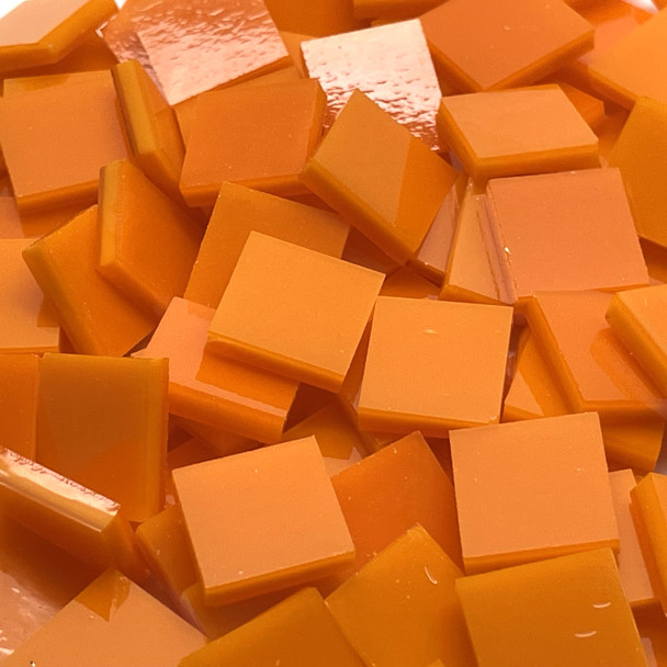 NEW Orange Popsicle Stained Glass Mosaic Tiles COE 96