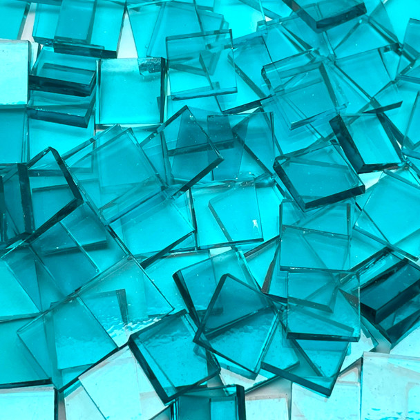NEW Turquoise Cathedral Stained Glass Mosaic Tiles COE 96