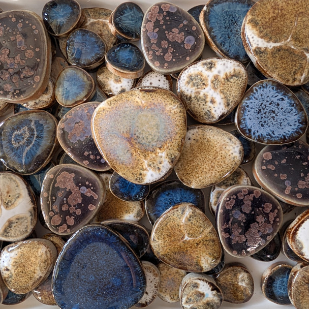 Midnight Bloom - Glazed Ceramic Pieces