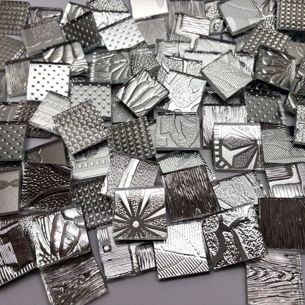 GGG *Limited Stock Available* Silver Symphony Mirror Mix, 1" tiles, 100pcs
