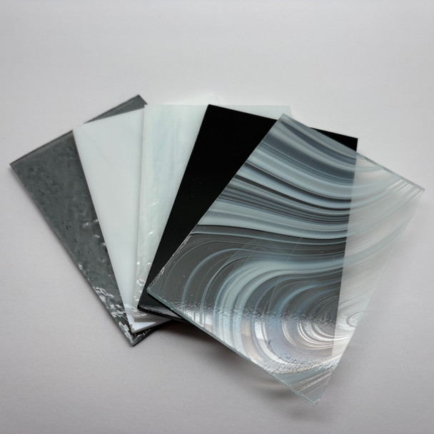 5pc Stained Glass Variety Pack, 4" x 2.75", NEUTRAL Mix