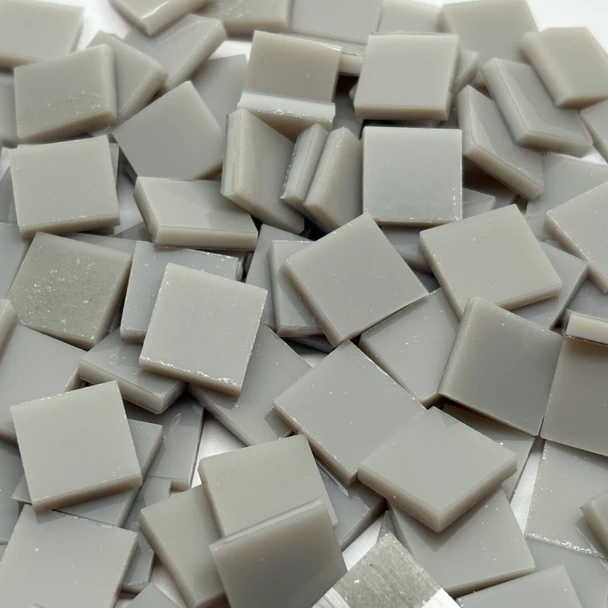 GGG 1/2" x 1/2" Stone Gray Opal Stained Glass Mosaic Tiles COE 96 (100 tiles)