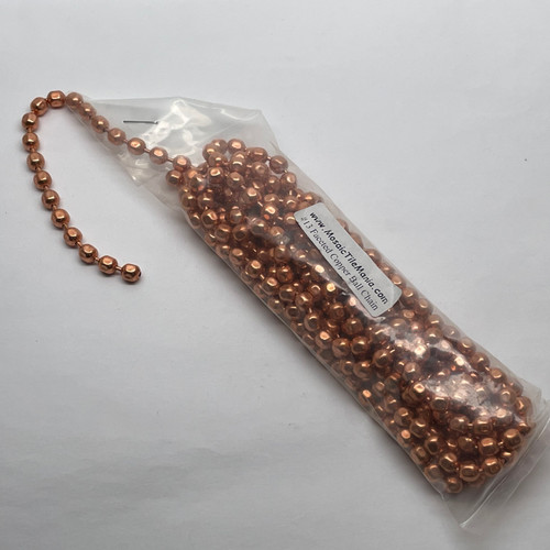 13 FACETED Copper Ball Chain, 10 feet - Mosaic Tile Mania