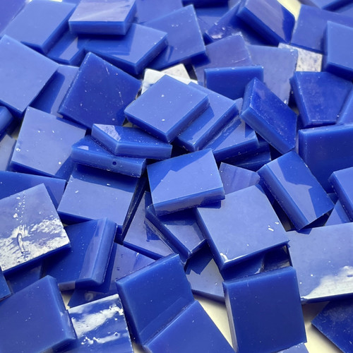 Royal Blue Opal Stained Glass Mosaic Tiles COE 96 Mosaic Tile Mania