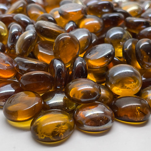 GGG AMBER Glass Gems, small, 1 lb - Mosaic Tile Mania