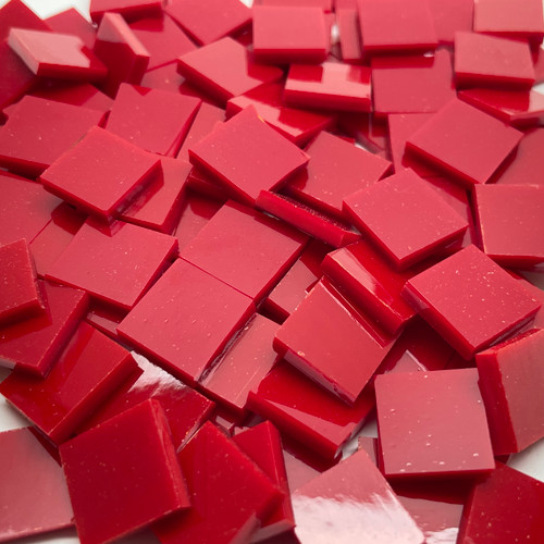 Red Opal Stained Glass Mosaic Tiles COE 96 - Mosaic Tile Mania