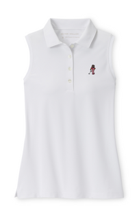 PETER MILLAR BANDED SPORT MESH SLEEVELESS BUTTON POLO