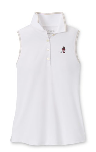PETER MILLAR CANTERBURY TIPPED SPORT MESH SLEEVELESS POLO