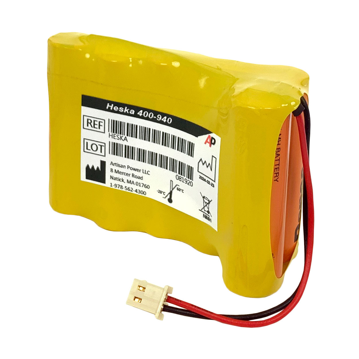 Replacement Battery for Heska Vet IV 2.2 Infusion Pump 400940 NiMH