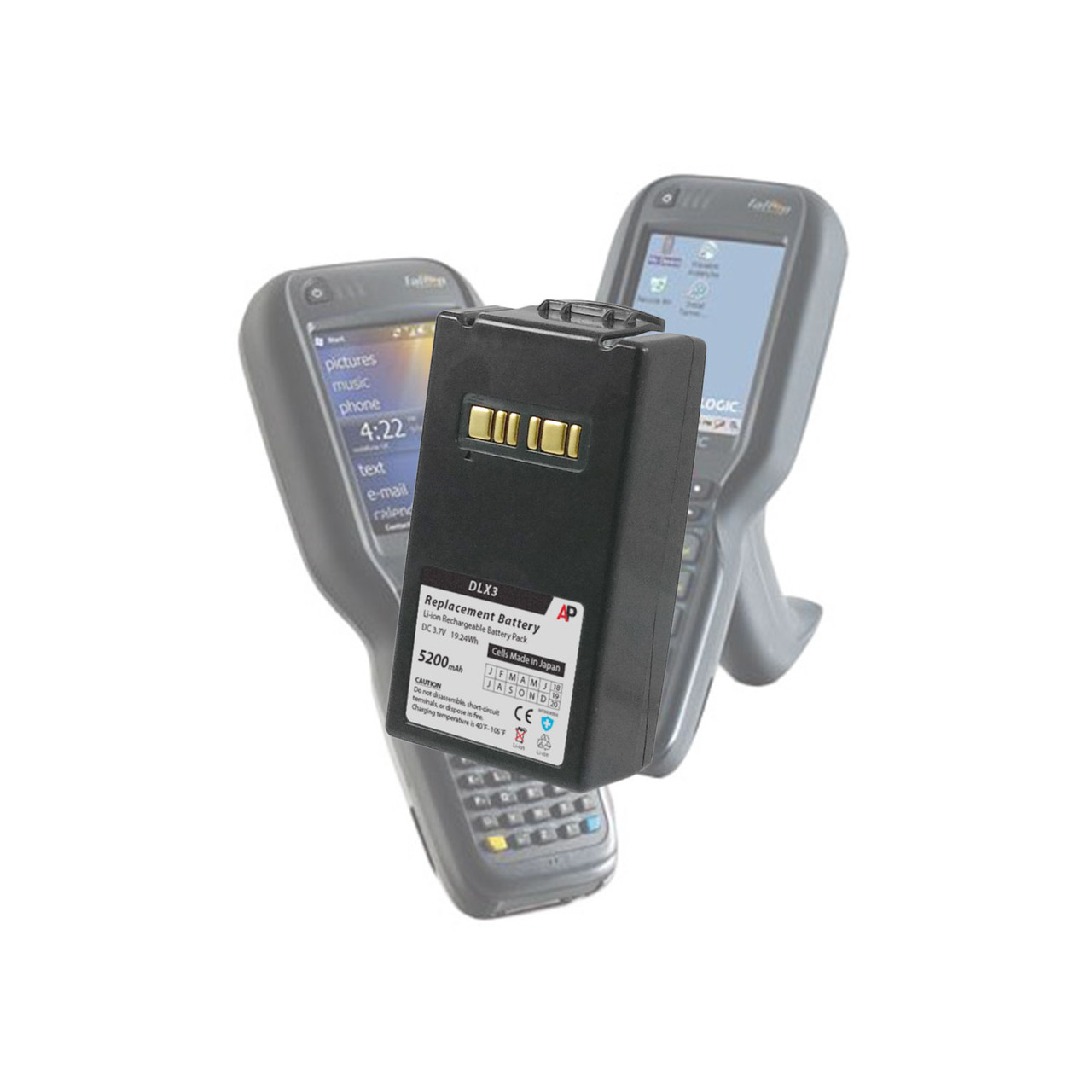 Datalogic Falcon X3 Scanner. Replacement Battery. 5200 mAh Artisan Power