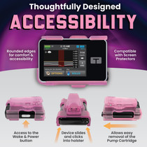 (Pink) Holster with clip for Tandem Insulin pump t:Slim X2, G4 and Control IQ