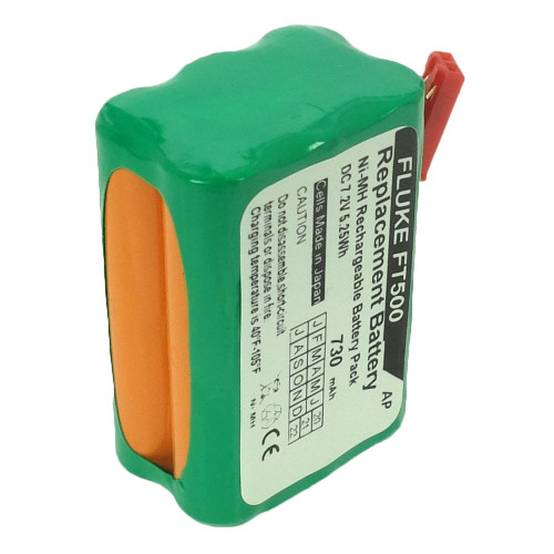 Replacement battery for Fluke FiberInspector Mini and FT500. 730 mAh, Japanese cells Replacement battery for Fluke FiberInspector Mini and FT500. 730 mAh, Japanese cells