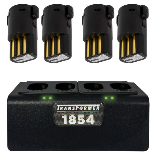 Quad Charger WITH 4 Replacement Batteries for Wahl Arco & Arco SE Pet Hair Clippers