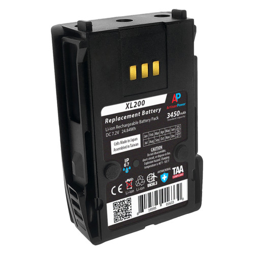 Replacement Battery for Harris XL 200P and XL 185P Radios. Standard Capacity 3450 mAh Replacement Battery for Harris XL 200P and XL 185P Radios. Standard Capacity 3450 mAh
