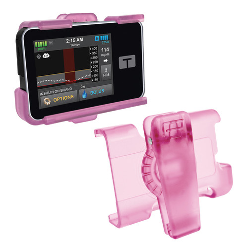 (Pink) Holster with clip for Tandem Insulin pump t:Slim X2, G4 and Control IQ (Pink) Holster with clip for Tandem Insulin pump t:Slim X2, G4 and Control IQ