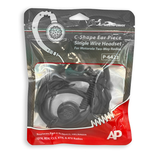 マイク P-6423: C-Shape Single Wire Headset for Motorola CLS1410 and