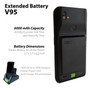 V95 Power Bundle - One Transformer Dual Charger AND Two V95 Ext Batteries 