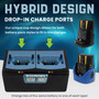 Dual Battery Charger for Oster Octane, Volt, & Pro 3000i / Heiniger Sahpir & Orion Clipper Models