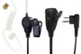 Surveillance Translucent Acoustic Tube Earpiece with 2-Wire PTT and 2 Pin Connector