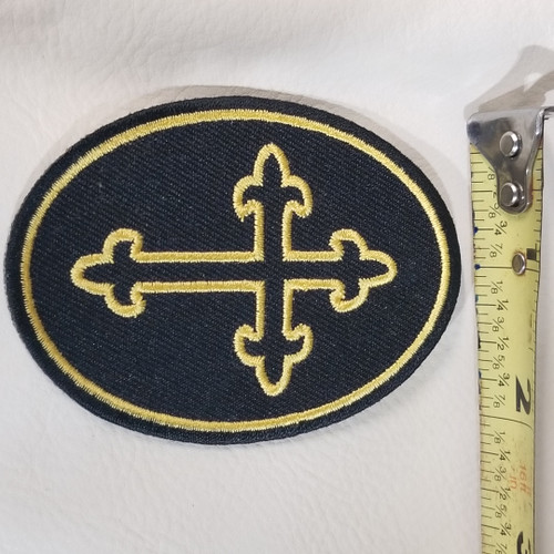 Yellow Cross in Oval Patch