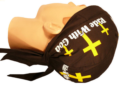 Ride With God Christian du rag skull cap