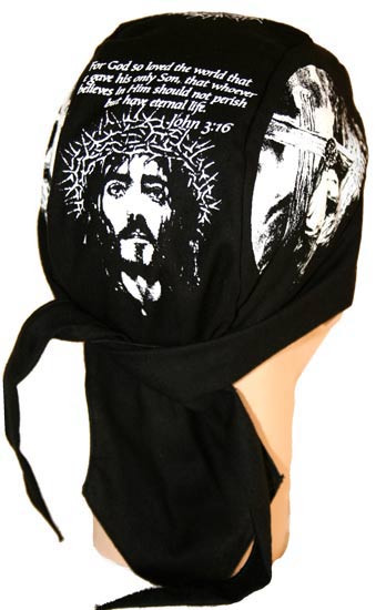 John 3:16 Christian du rag skull cap