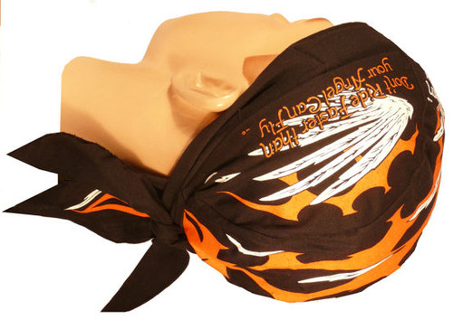 Don't Ride Faster Than Your Angels Can Fly Christian du rag skull cap