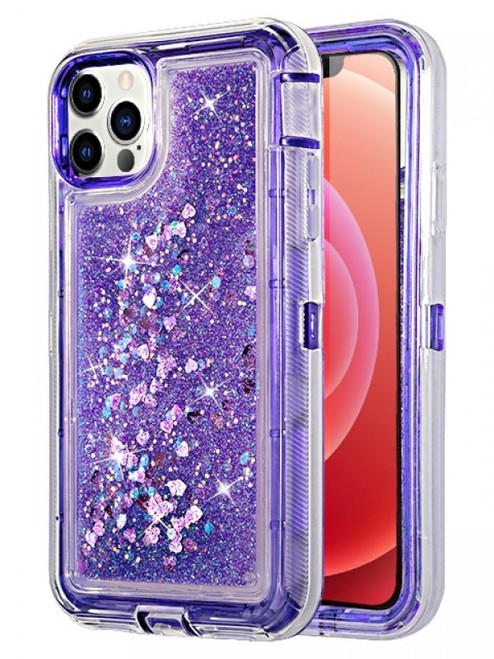 Product photo of the FULL PROTECTION FLOATING GLITTER CASE PL fashion phone case, showing the full design, color, and texture, available at Forever And Always Online.