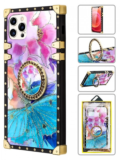 Product photo of the TPU CASE WITH KICKSTAND FLOWERS fashion phone case, showing the full design, color, and texture, available at Forever And Always Online.
