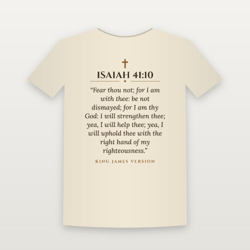 Isaiah 41:10 KJV Christian Short Sleeve Tee (Classic) - Natural
