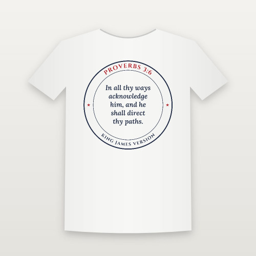 Proverbs 3:6 KJV Christian T-Shirt - White