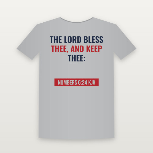Numbers 6:24 KJV Christian Women's Relaxed Tee (Bold Type) - Heather Gray
