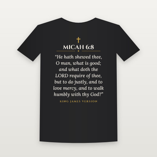 Micah 6:8 KJV Christian T-Shirt - Black