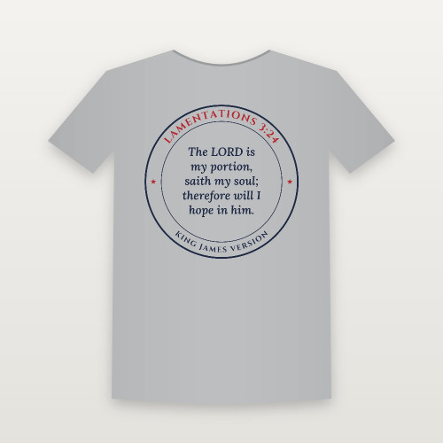 Lamentations 3:24 KJV Christian T-Shirt - Heather Gray