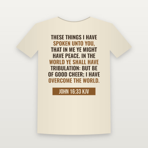 John 16:33 KJV Christian Women's Relaxed Tee (Bold Type) - Natural
