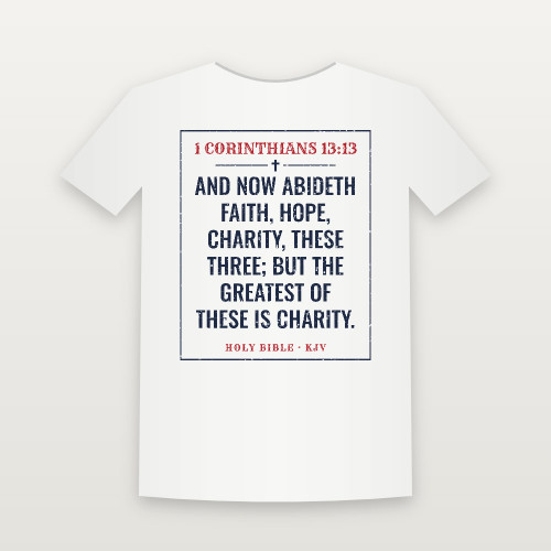 1 Corinthians 13:13 KJV Christian Women's Relaxed Tee (Vintage) - White