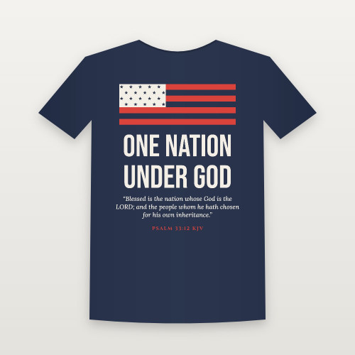 One Nation Under God Patriotic T-Shirt - Navy