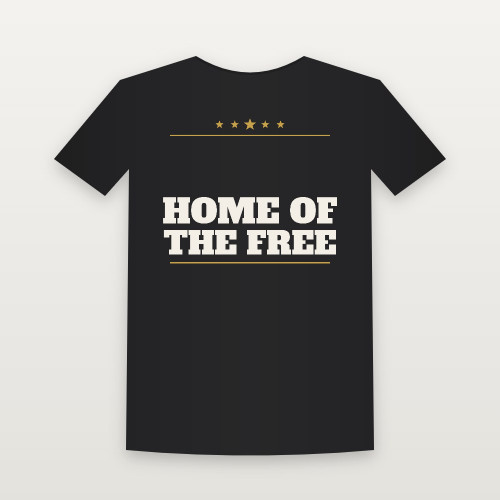 Home of the Free Patriotic T-Shirt - Black