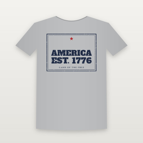 America · Est. 1776 Patriotic T-Shirt - Heather Gray